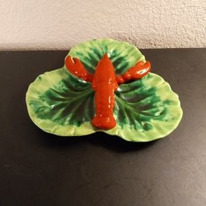 GORGEOUS VTG Chadwick Japan Ceramic 8" Divided Lobster Bowl.